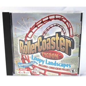 RollerCoaster Tycoon: Loopy Landscapes w/Corkscrew Follies (PC, 2001) CD-ROM